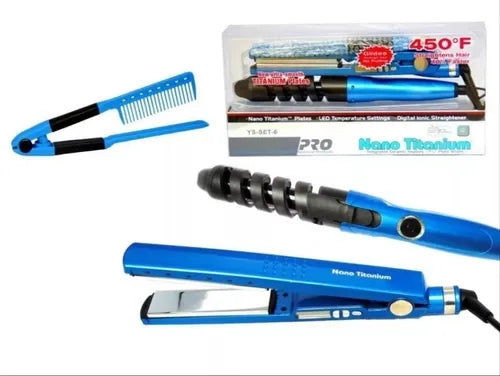 COMBO DE PLANCHA+RIZADOR+PEINE BABYLISS